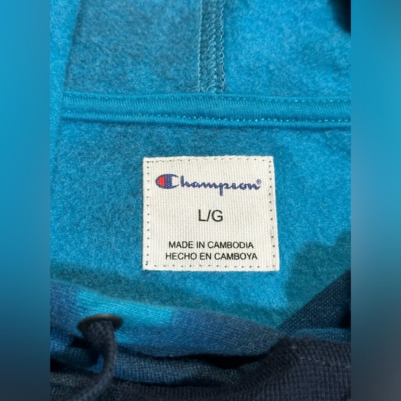 Champion Tie Dye Pullover Hoodie Size Large - Picture 2 of 7